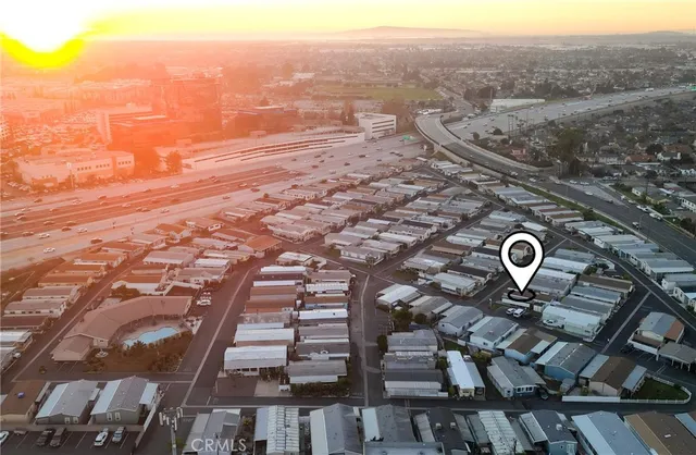 an aerial view of multiple house
