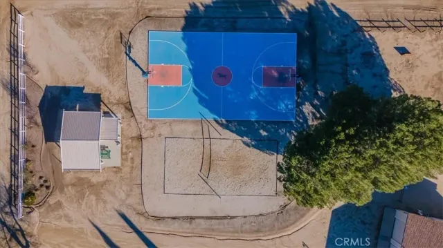 a view of a road with a building in the background