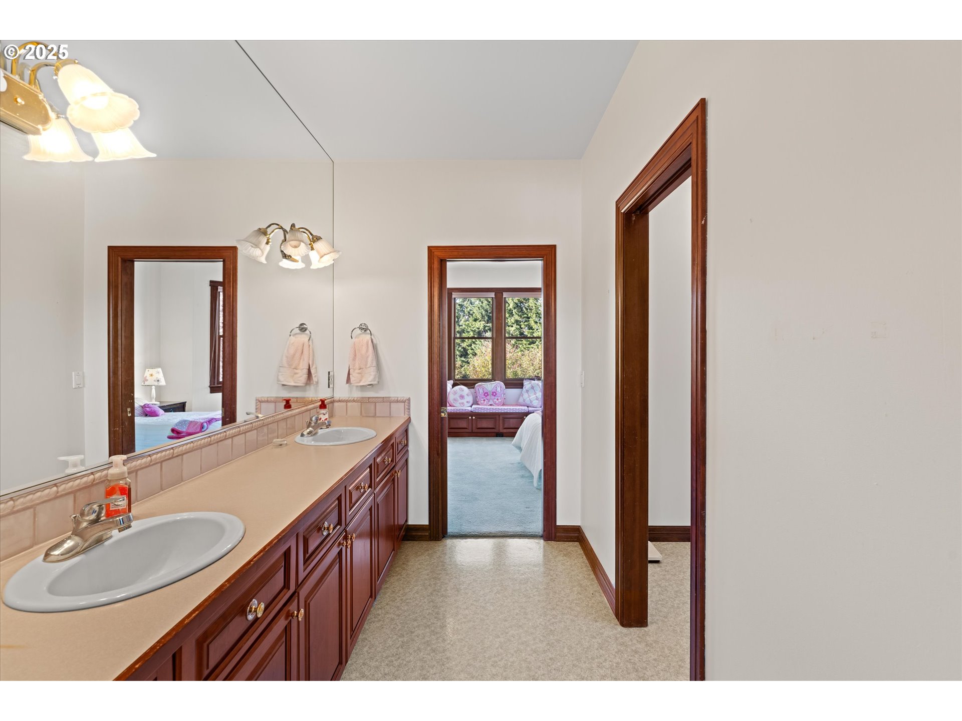 13680 Southwest Morgan Road Sherwood, OR 97140 - Photo 18 of 48 a bathroom with a sink a vanity and a mirror