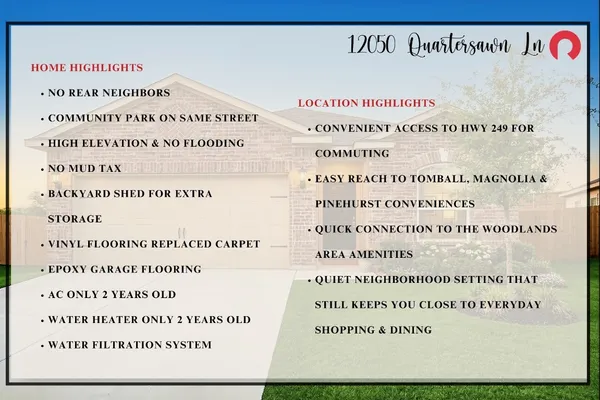 $269,000 | 12050 Quartersawn Lane, Pinehurst, TX 77362