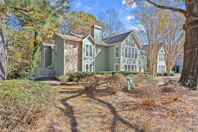 a view of a house with a snow on the wall