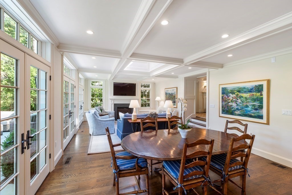 109 Edmunds Road Wellesley, MA 02481 - Photo 18 of 29 a view of a dining room with furniture window and wooden floor