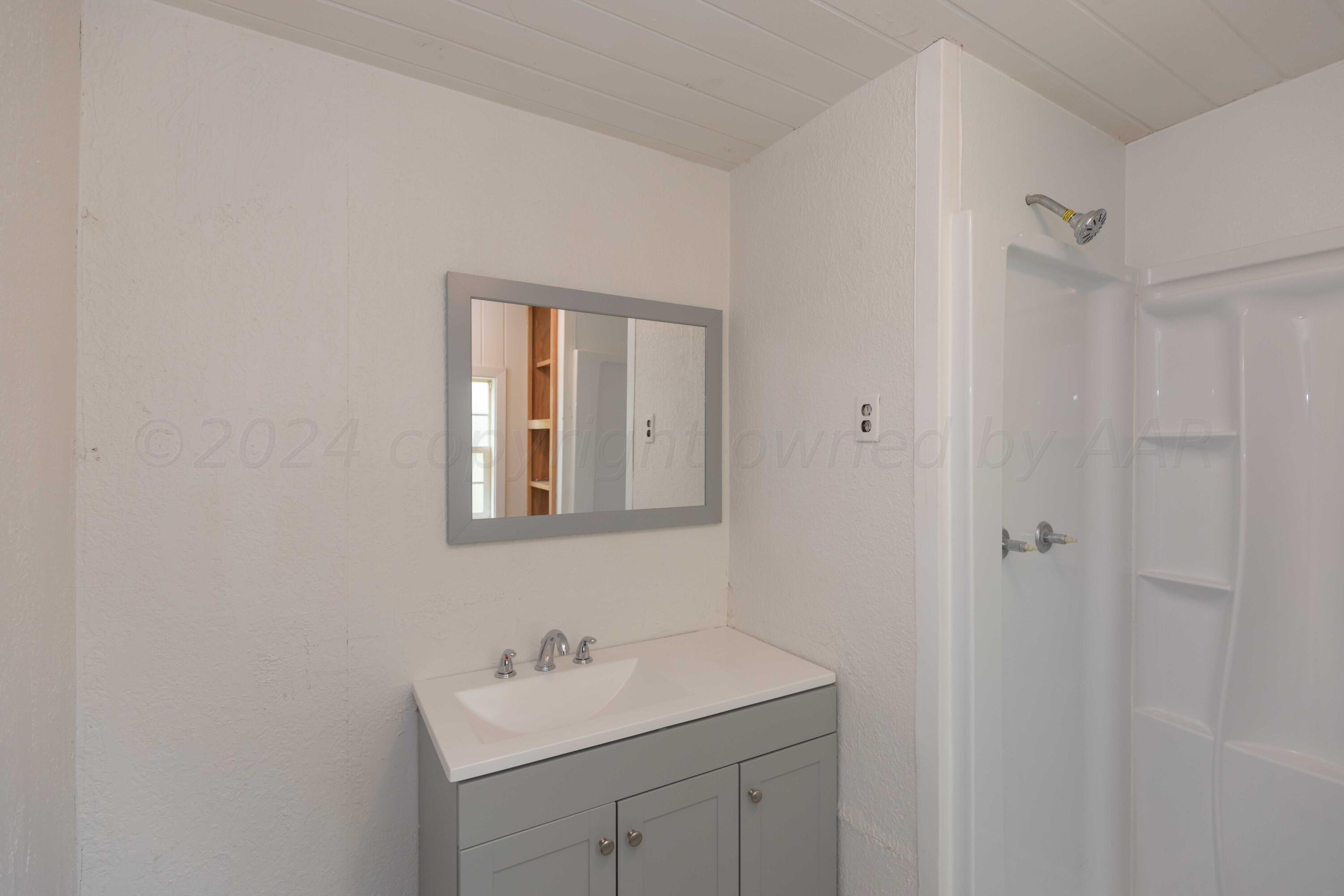 1613 South Travis Street Amarillo, TX 79102 - Photo 48 of 49 a bathroom with a sink and a mirror
