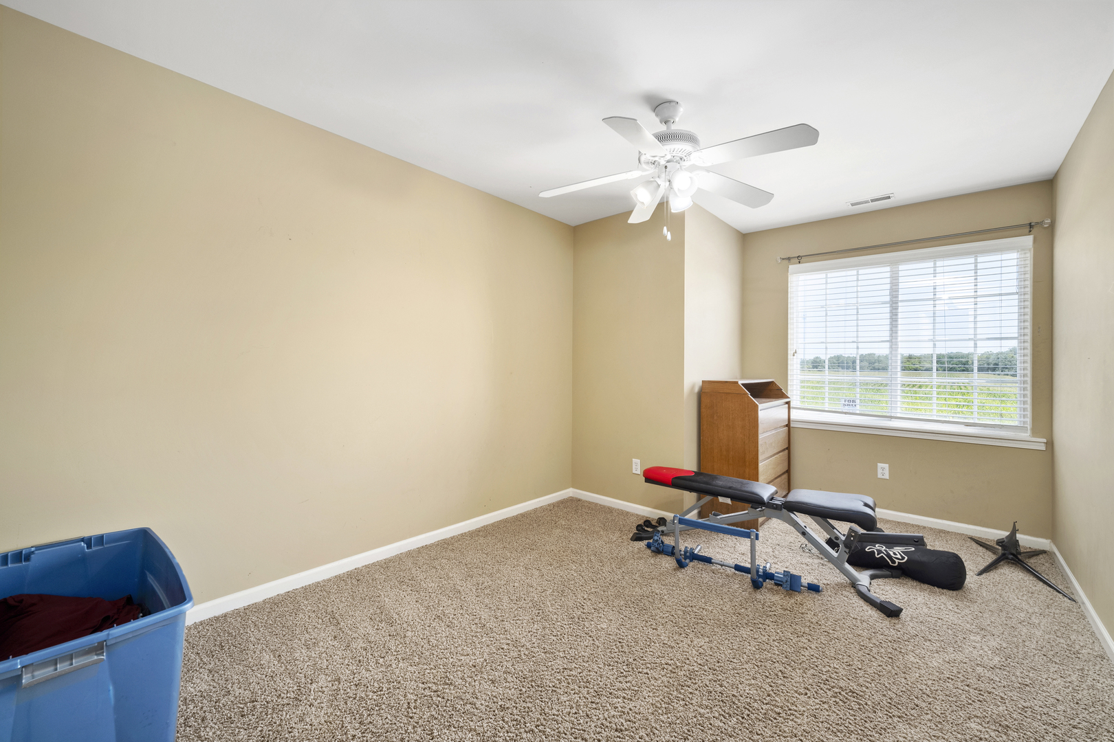 284 South Will Road Diamond, IL 60416 - Photo 17 of 23 a view of a workspace with furniture and a window