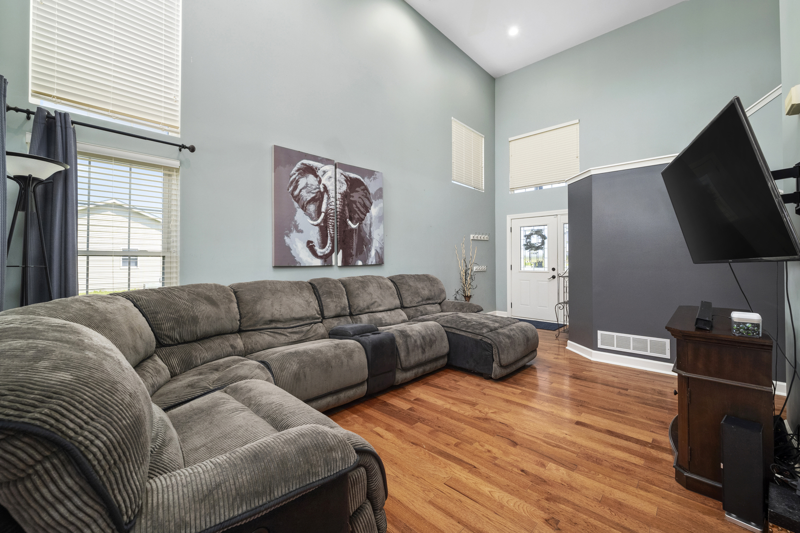 284 South Will Road Diamond, IL 60416 - Photo 6 of 23 a living room with furniture and a flat screen tv