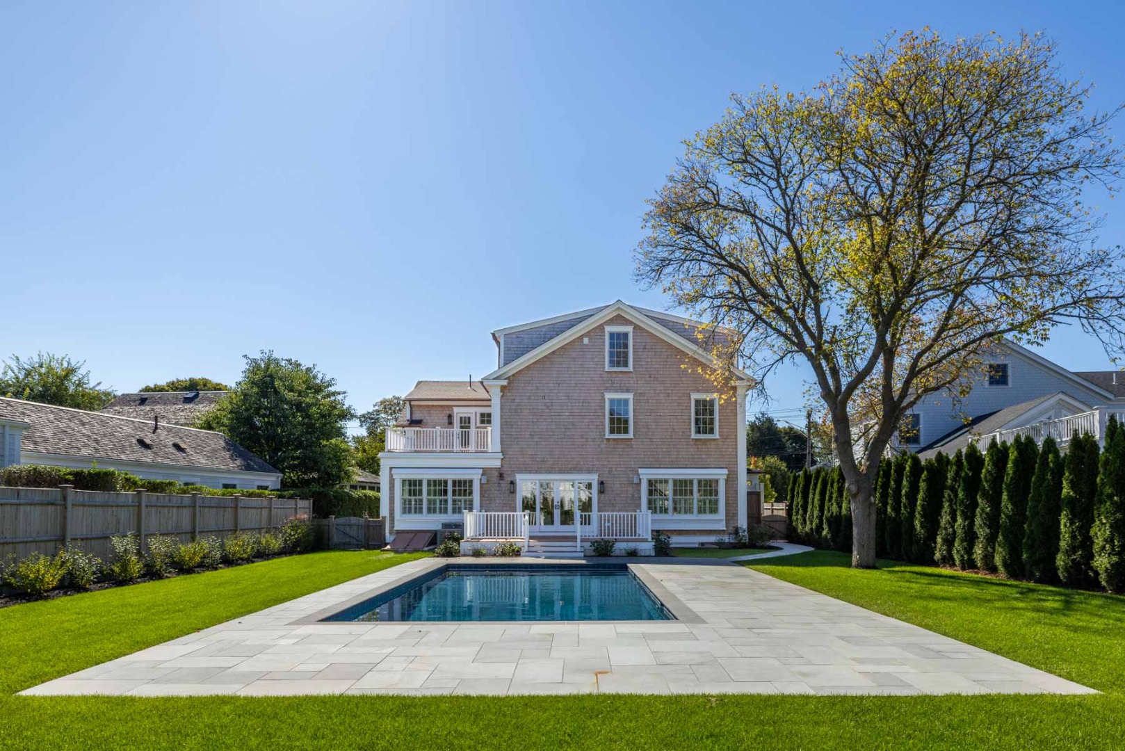 183 Upper Main Street Edgartown, MA 02539 - Photo 26 of 33 a front view of house with yard and green space