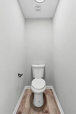 an aerial view of a house with outdoor space