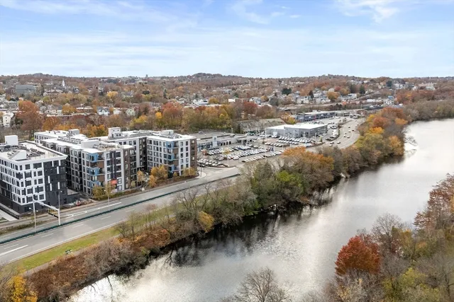 a view of a city and lake