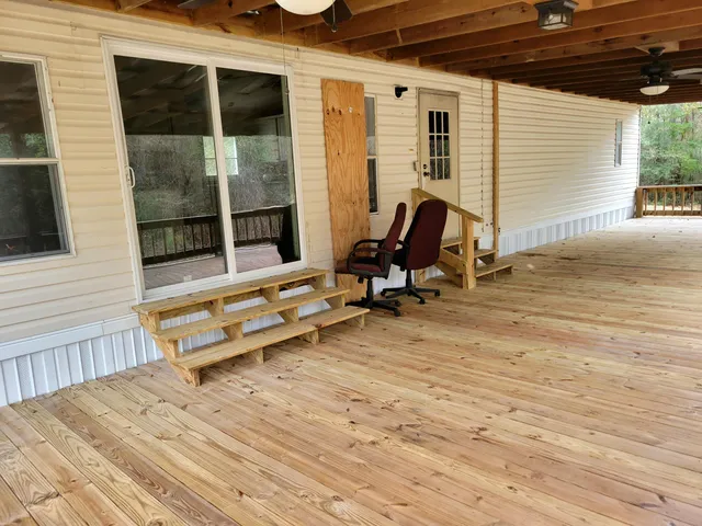 a view of a backyard of a house
