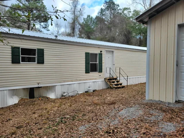 a backyard of a house