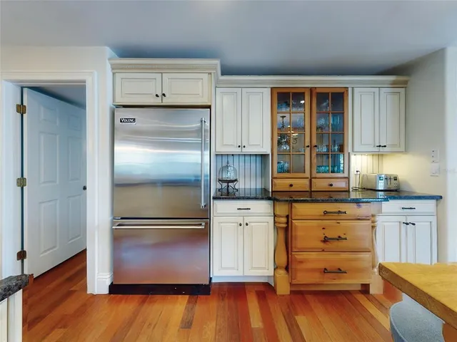 a view of a living room and bathroom