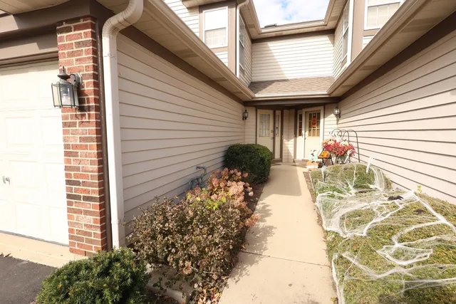 a view of a pathway with an entrance