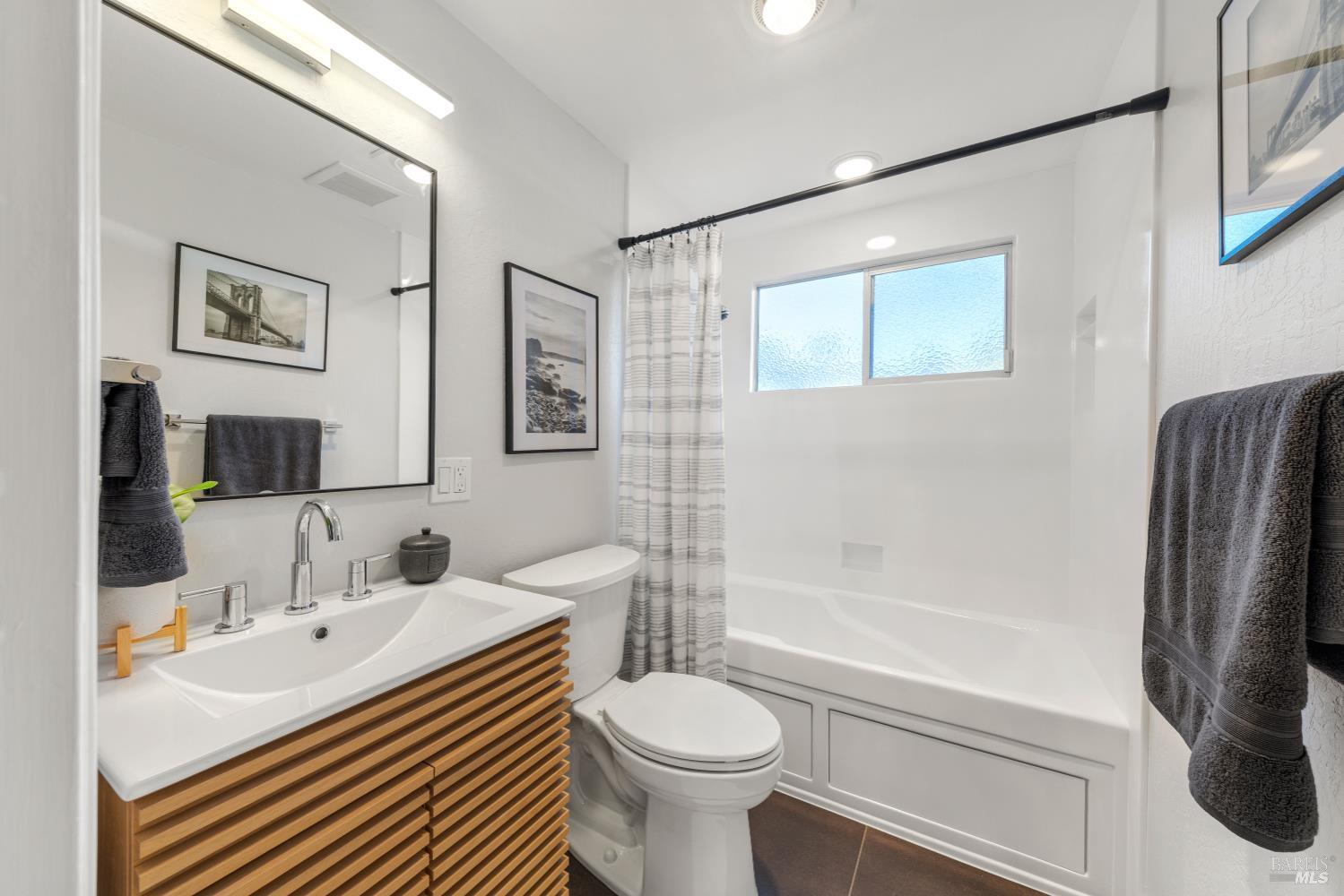 18 Stanton Way Mill Valley, CA 94941 - Photo 44 of 74 Updated bath off the hall near bedrooms.