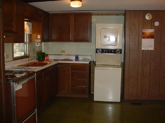 1644 Ridge Road Mt Morris, IL 61054 - Photo 5 of 8 a kitchen with a sink and a stove with wooden floor