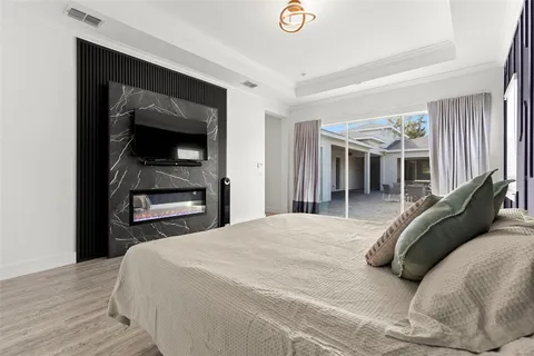 a bathroom with a double vanity sink and mirror