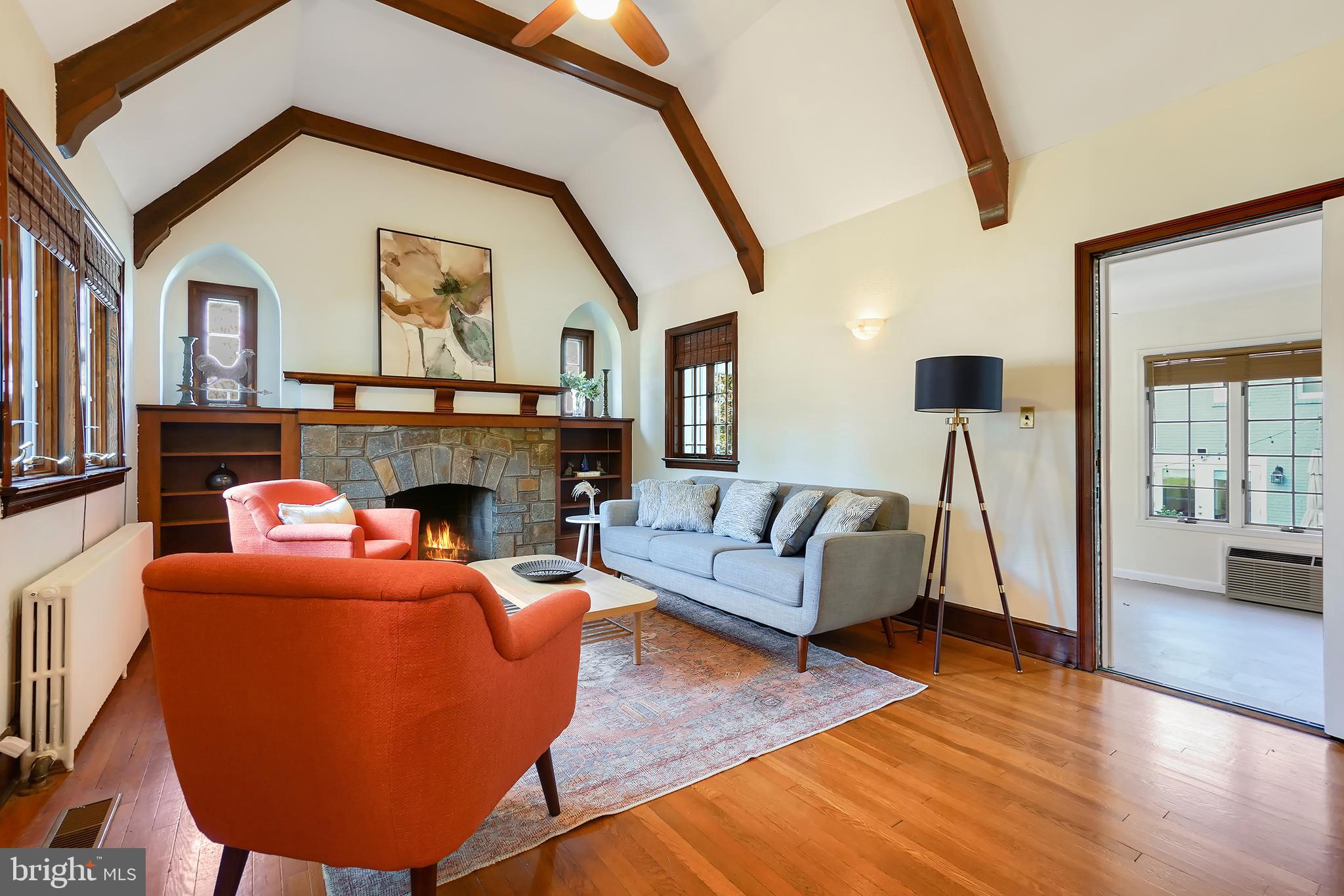 5 Wessex Road Silver Spring, MD 20910 - Photo 6 of 35 Living Room with a Fieldstone Fireplace
