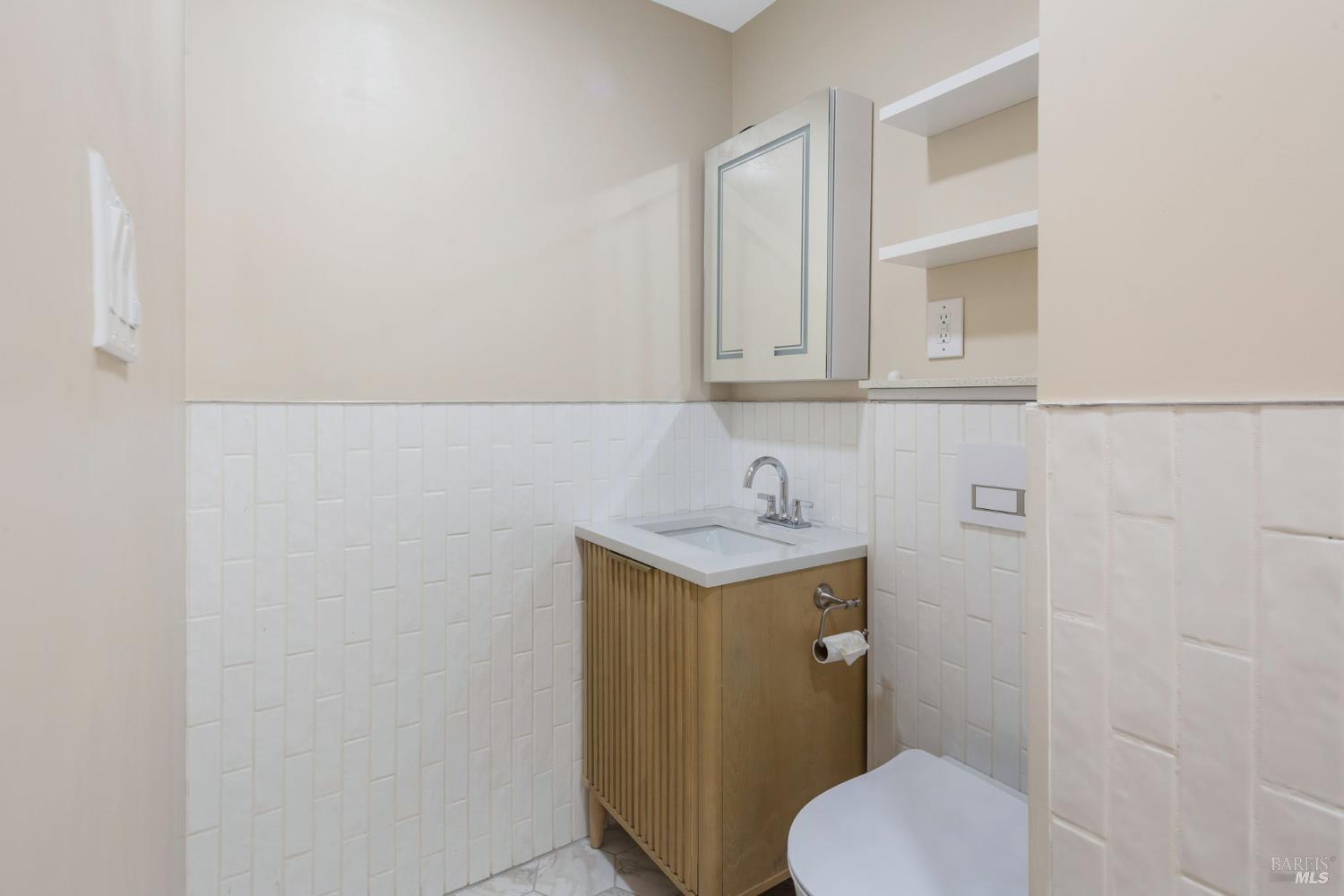 350 Newton Way Angwin, CA 94508 - Photo 23 of 44 a bathroom with a sink toilet and mirror