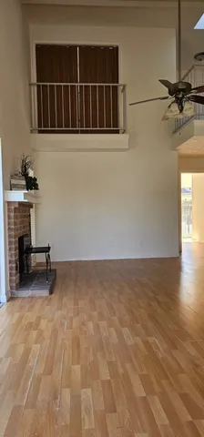 a view of a livingroom with a bench