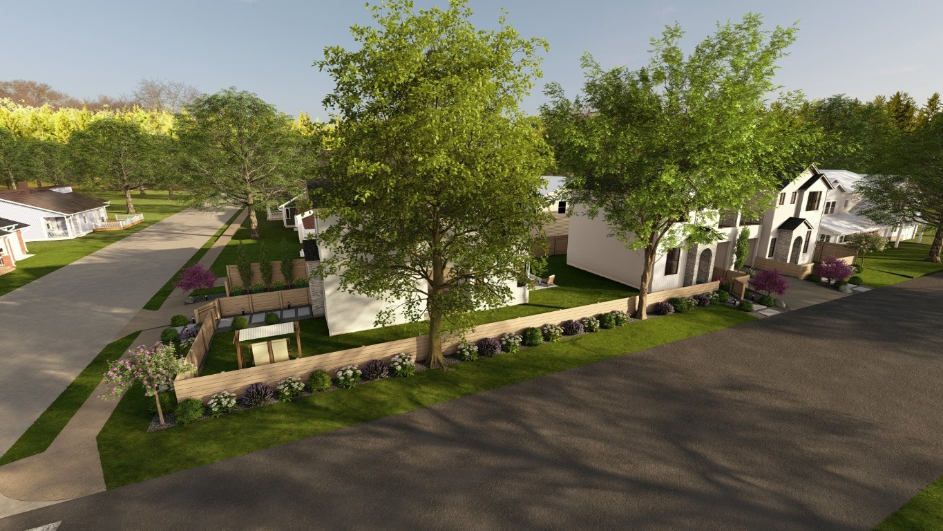 408 Linden Street, Unit A Austin, TX 78702 - Photo 8 of 8 an aerial view of a house with a yard basket ball court and trampoline