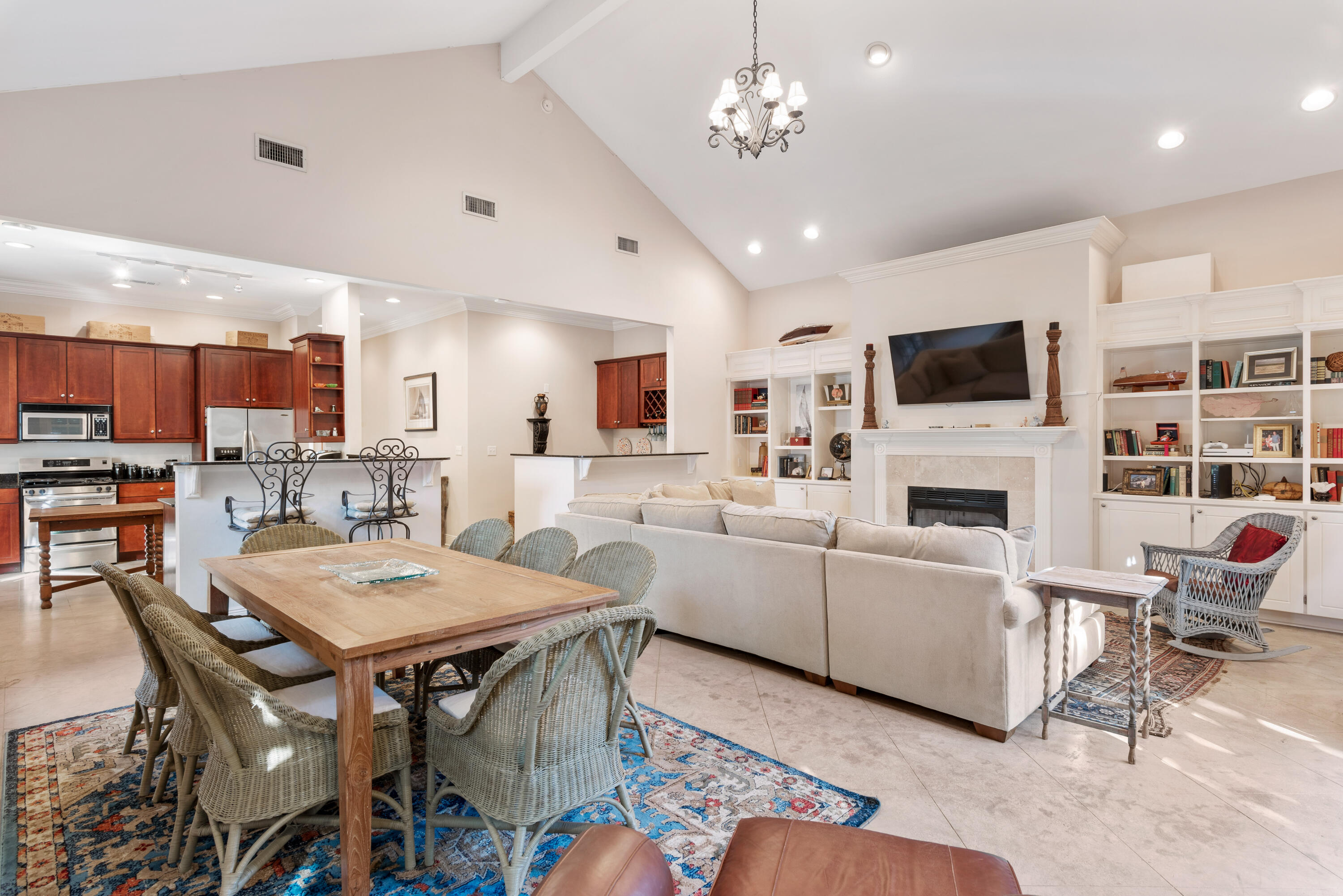 51 Rue Caribe Miramar Beach, FL 32550 - Photo 17 of 41 a view of a dining room with furniture and a kitchen