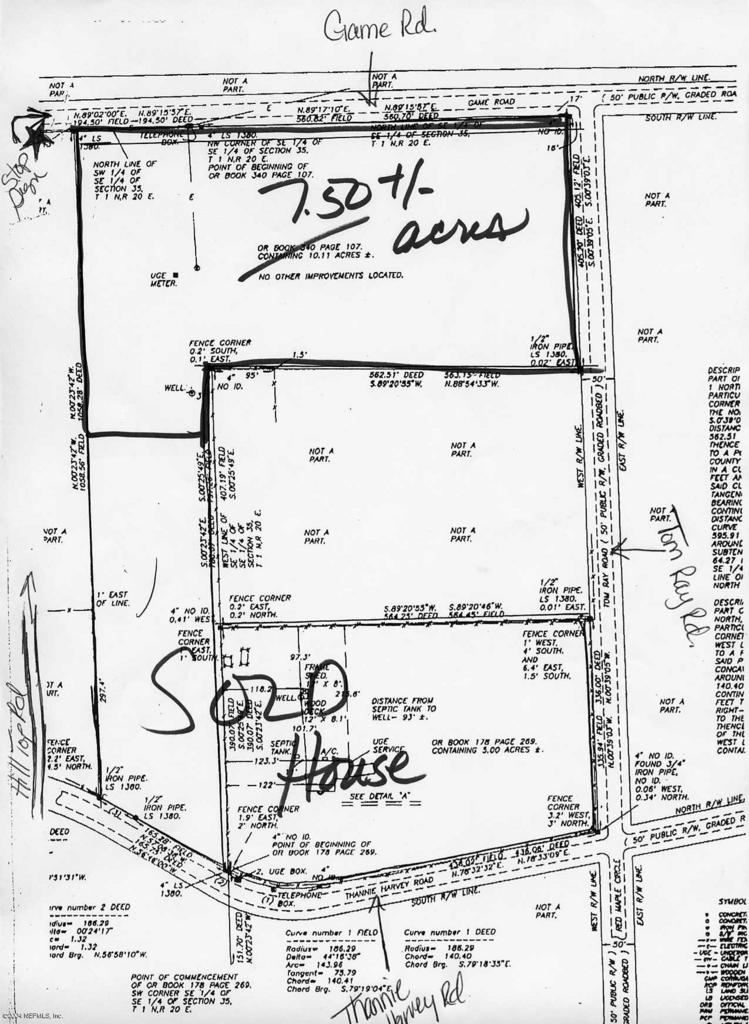 0 Thannie Harvey Road Sanderson, FL 32087 - Photo 3 of 3 SURVEY