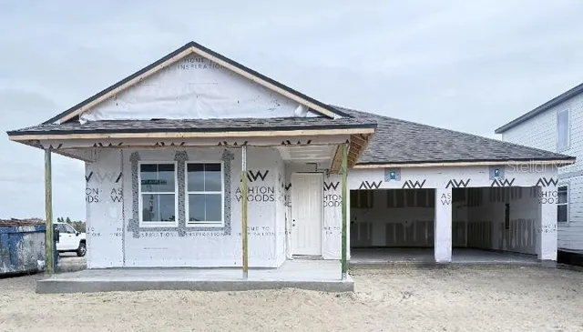 a front view of a house