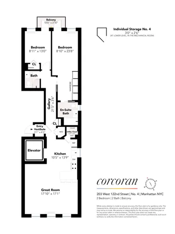 $999,999 | 203 West 122nd Street, Unit 4 | Harlem
