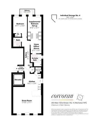 $999,999 | 203 West 122nd Street, Unit 4 | Harlem