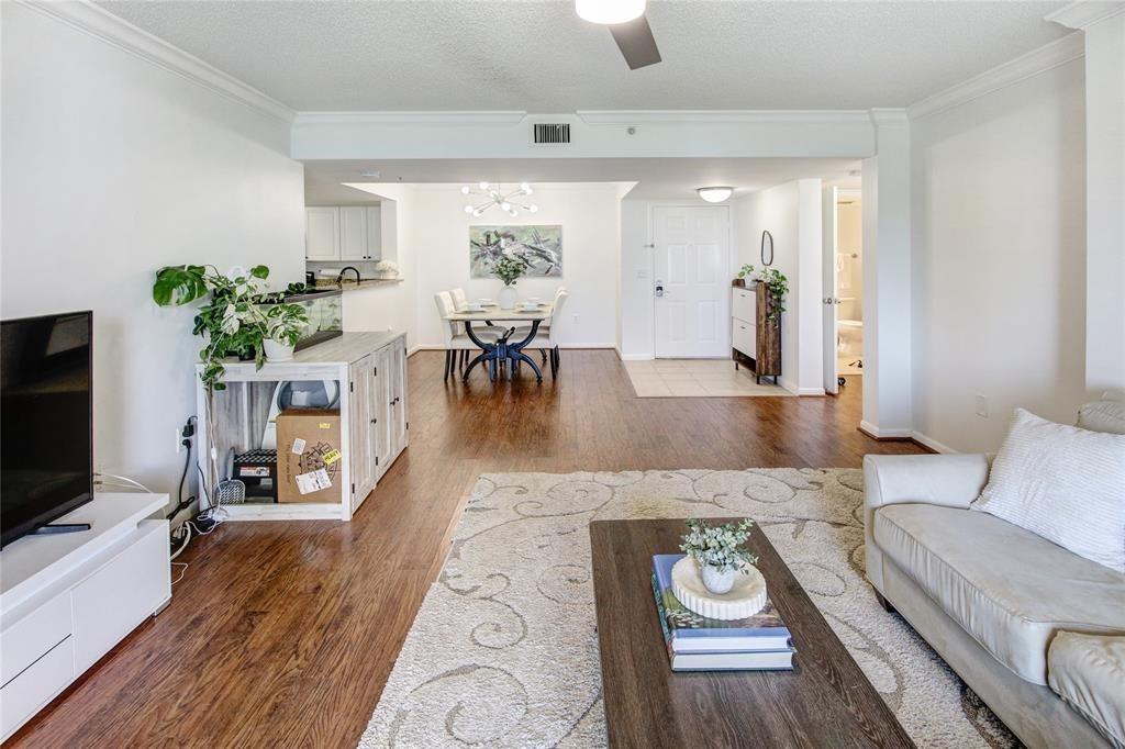 520 Southeast 5th Avenue, Unit 2605 Fort Lauderdale, FL 33301 - Photo 11 of 38 a living room with furniture and wooden floor