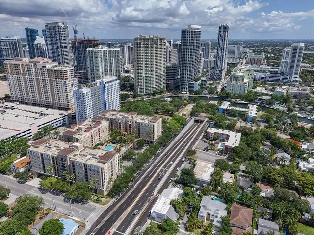 a view of city from balcony
