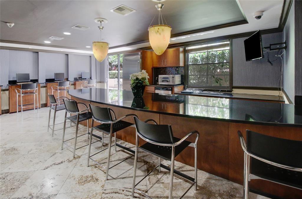 520 Southeast 5th Avenue, Unit 2605 Fort Lauderdale, FL 33301 - Photo 35 of 38 a room with lots of chairs and mirrors