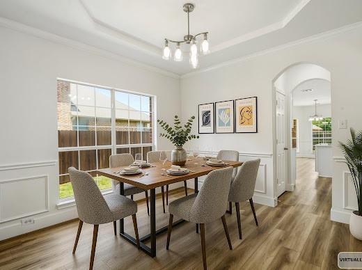 5034 West Fall Drive Midlothian, TX 76065 - Photo 6 of 40 Dining area featuring wainscoting and wood-finish flooring