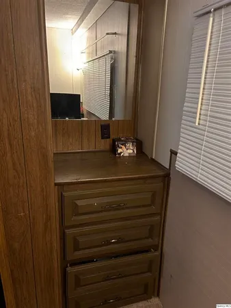 a close view of closet