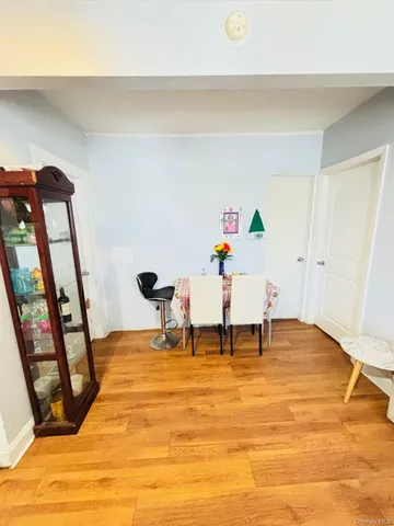 a dining room with furniture and a table