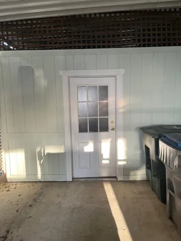 a view of a entryway of the house