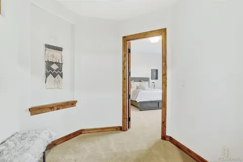 wooden floor in a bedroom and a small space
