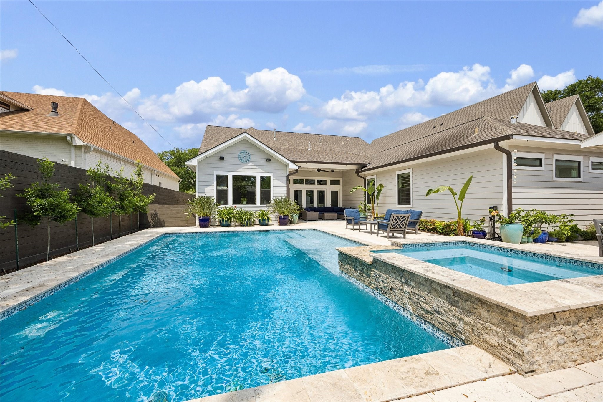 1519 Richelieu Lane Houston, TX 77018 - Photo 23 of 30 Gorgeous pool and outdoor entertaining area