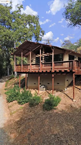 a front view of a house with balcony