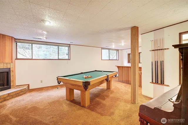 a room with furniture