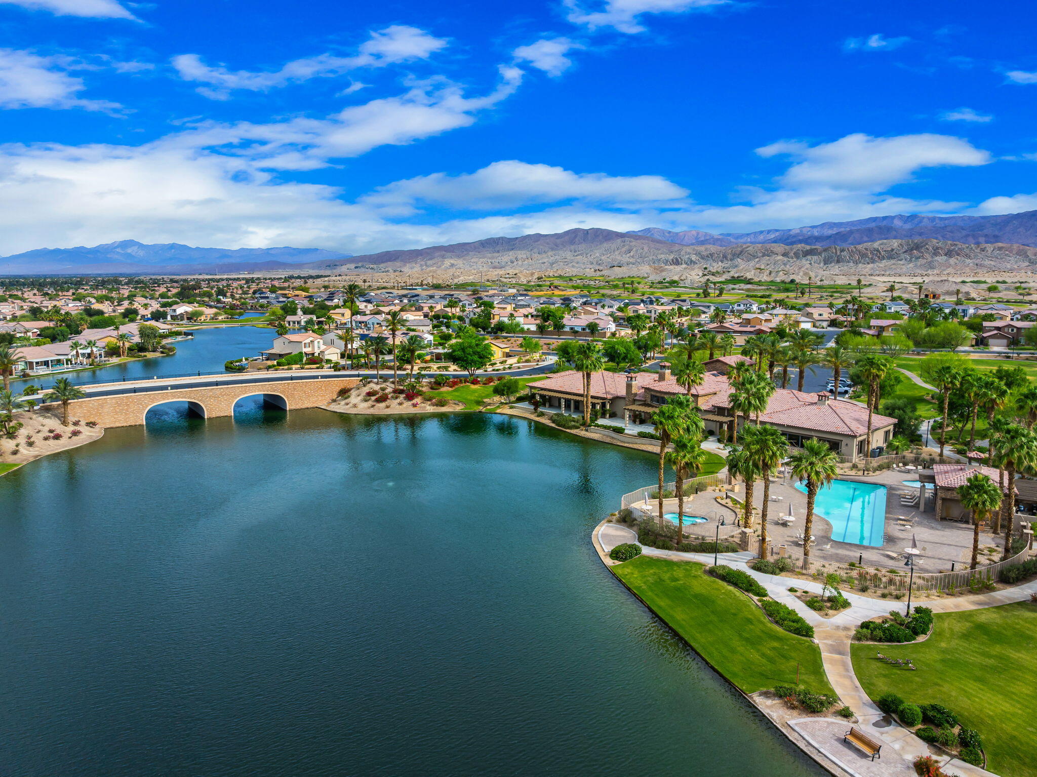 84131 Azzura Way Indio, CA 92203 - Photo 37 of 38 a view of a lake with a city