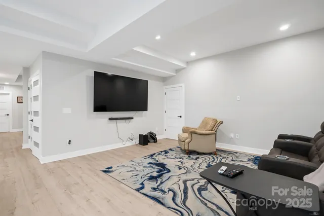 a view of a storage & utility room with stairs
