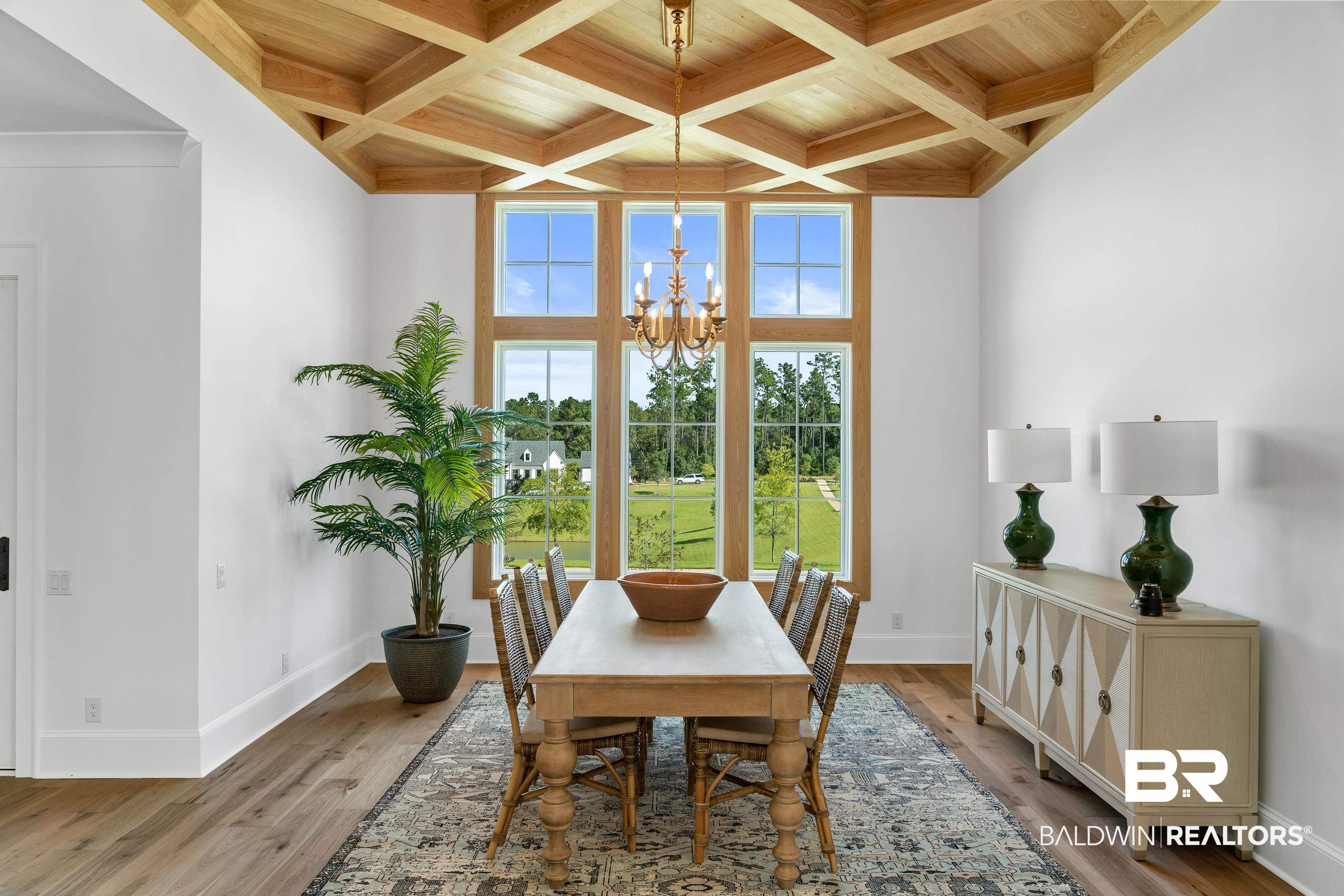 601 Teton Rdg Road Fairhope, AL 36532 - Photo 16 of 59 Dining Room has Cypress Coffered Ceiling