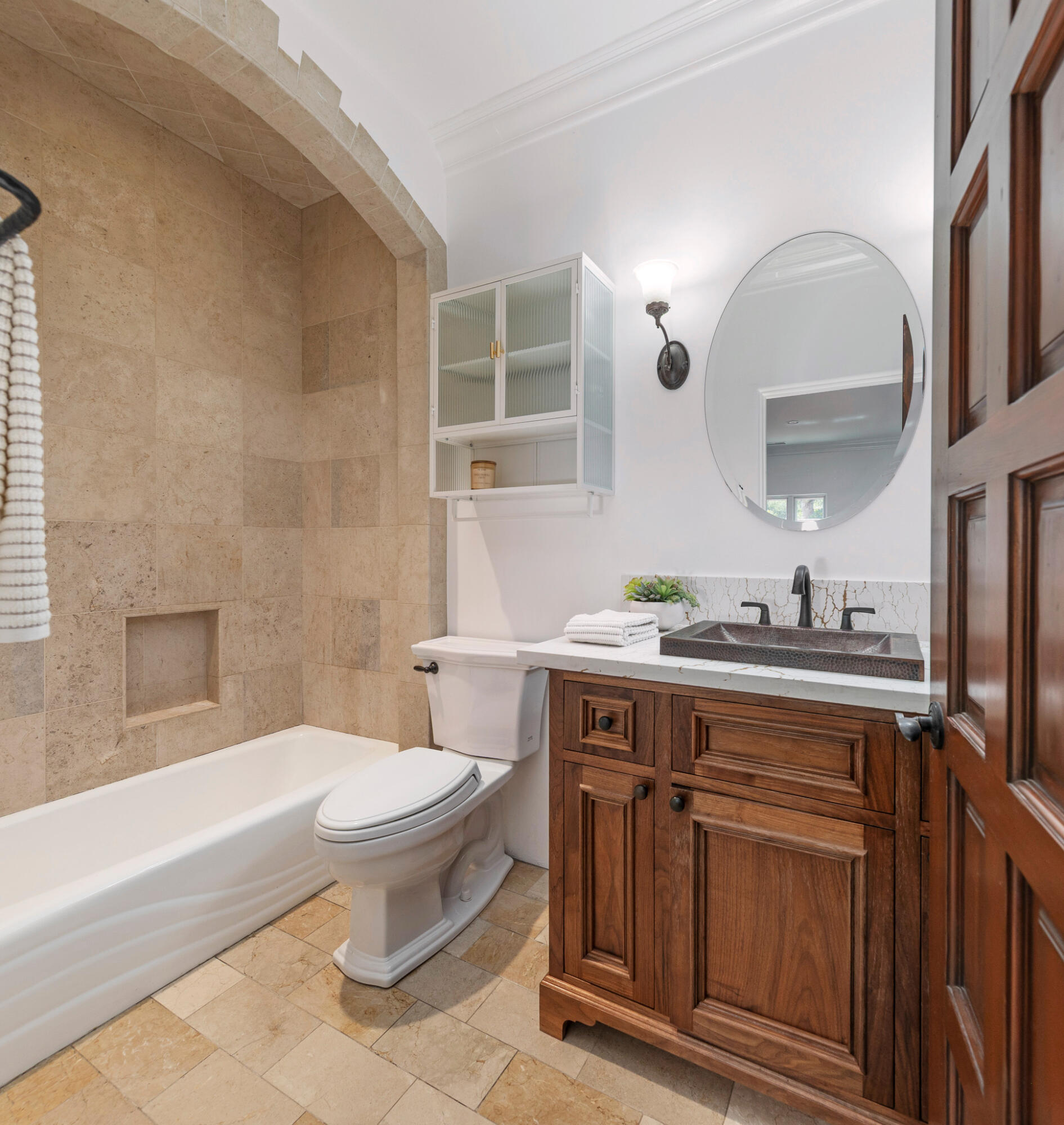 1493 Sycamore Canyon Road Montecito, CA 93108 - Photo 30 of 47 a bathroom with a double vanity sink mirror and toilet