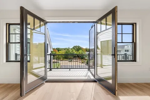 a view of a large window with an outdoor view