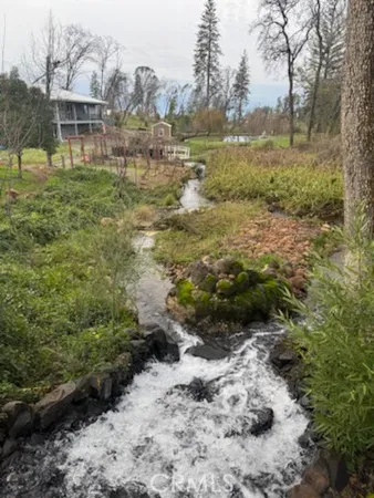 a view of backyard with green space