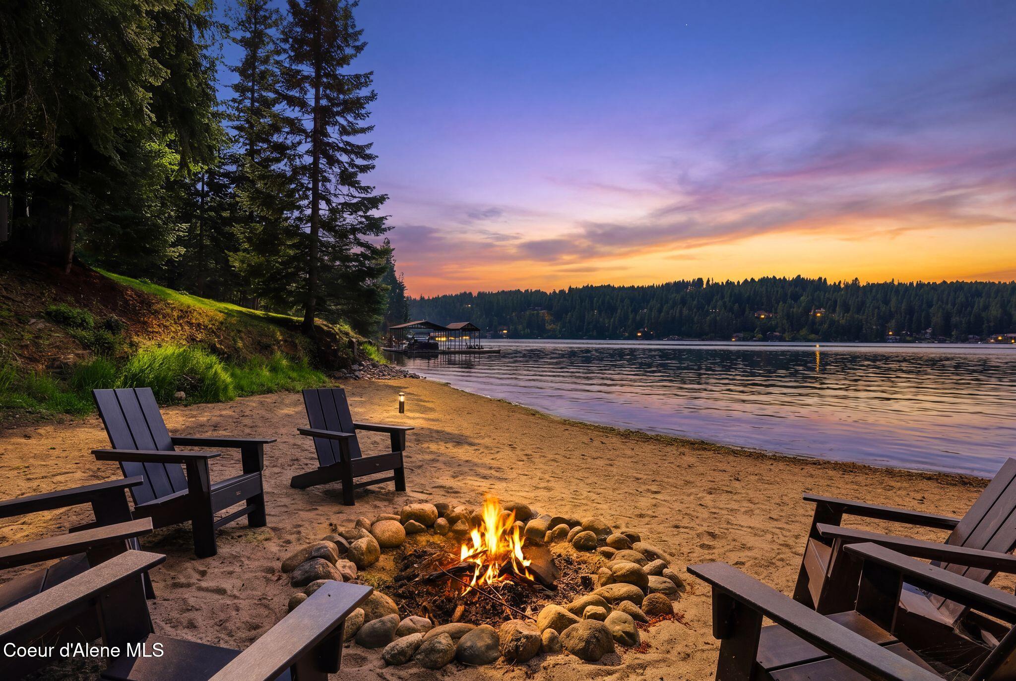 7285 East Henry Point Road Hayden, ID 83835 - Photo 5 of 52 Private Beach and Fire Pit