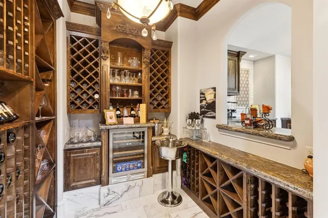 a open kitchen with stainless steel appliances granite countertop lots of counter top