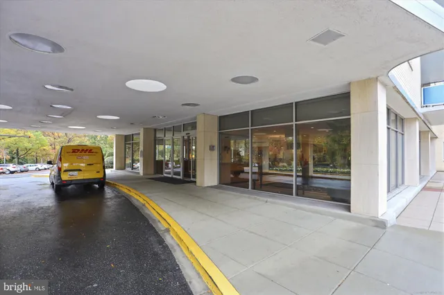 a view of a tall building