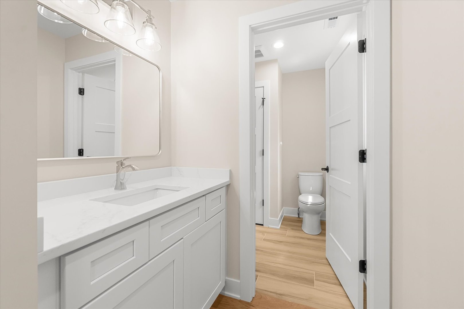 520 North Sleight Street Naperville, IL 60563 - Photo 37 of 51 a bathroom with a sink and a mirror