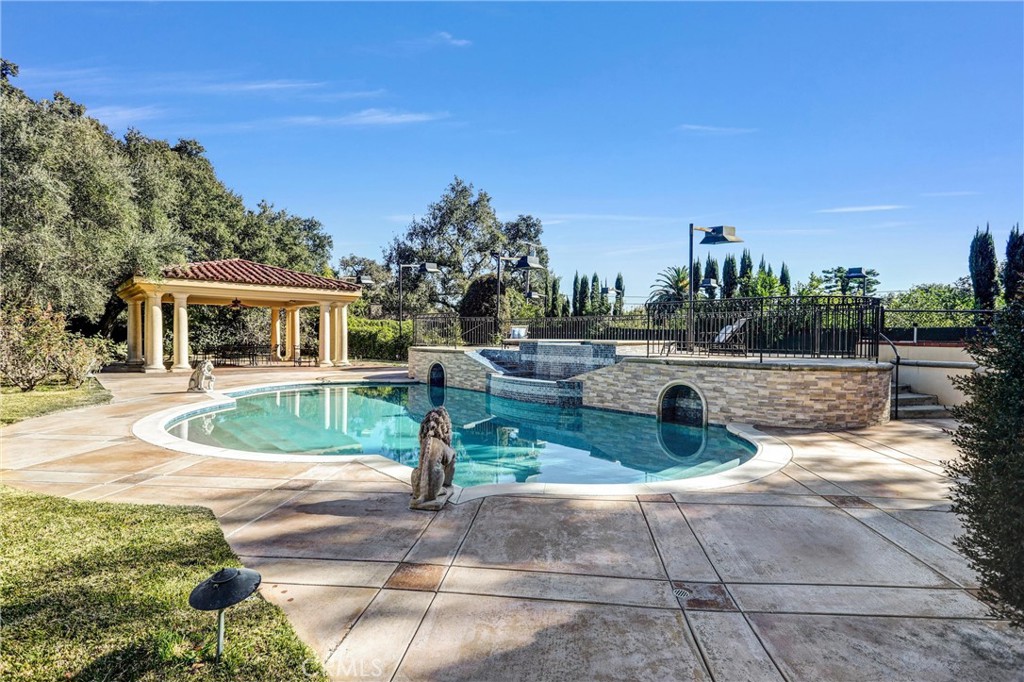 900 Fallen Leaf Road Arcadia, CA 91006 - Photo 49 of 51 a view of a house with swimming pool and sitting area